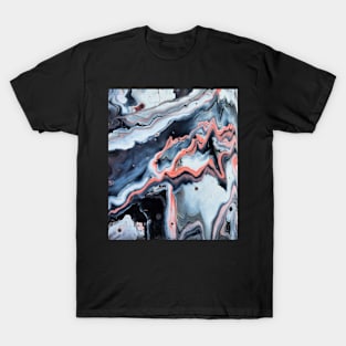 Glacier Sunrise - Abstract Acrylic Pour Painting T-Shirt